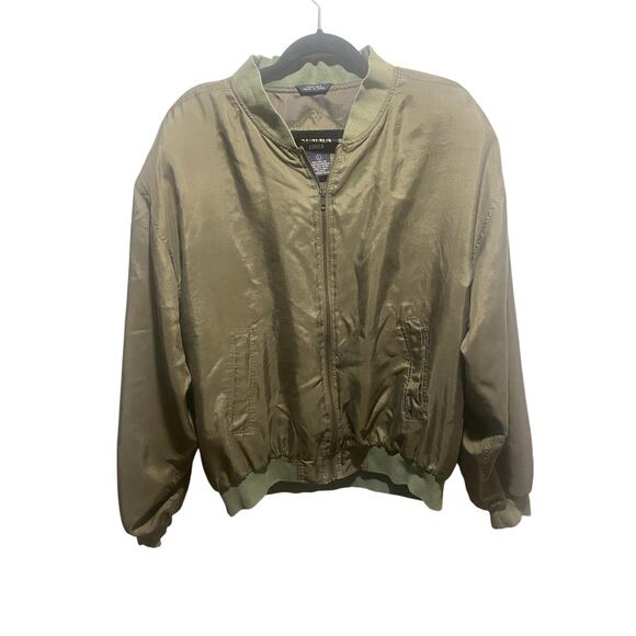 Vintage Summa Olive Green Bomber Jacket – Size Large - Picture 1 of 4
